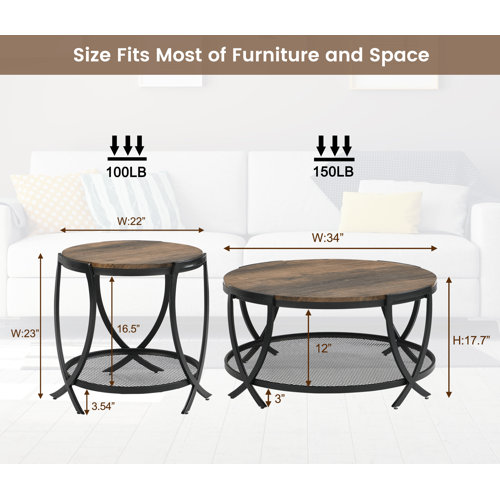 Zipcode Design™ Aumiller 3 Piece Coffee Table Set & Reviews Wayfair